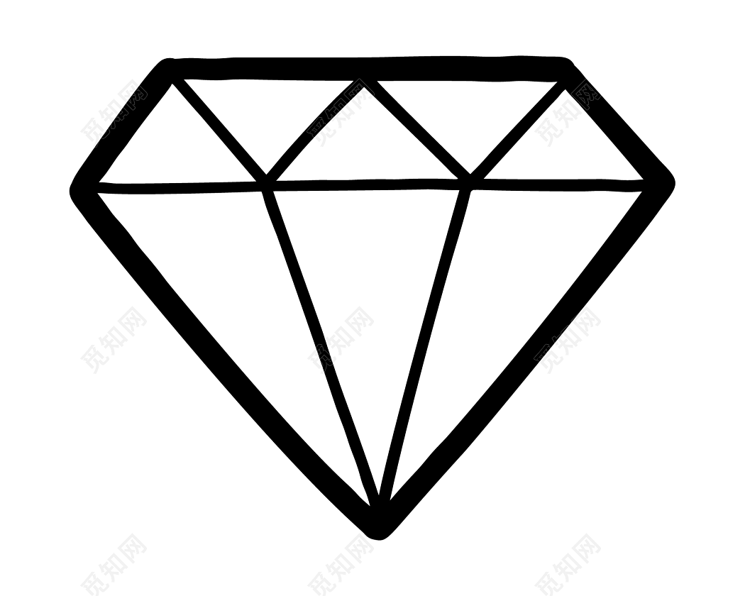 简单线条钻石矢量图片素材免费下载 - 觅知网