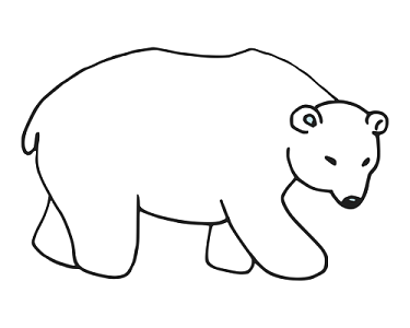 手绘卡通北极熊材