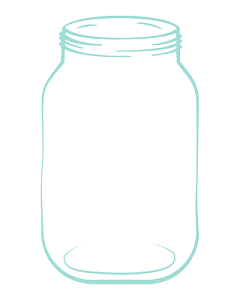 卡通透明玻璃瓶糖罐素材