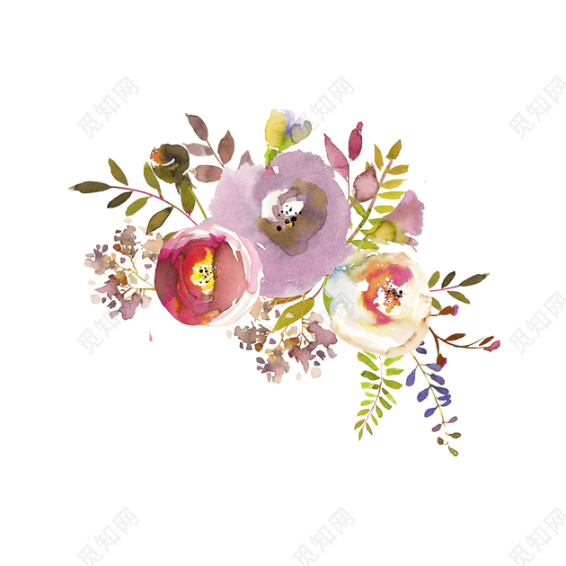 粉色手绘水彩花素材免费下载 觅知网 粉色手绘水彩花素材免费下载 觅知网