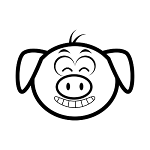 黑白猪表情图片