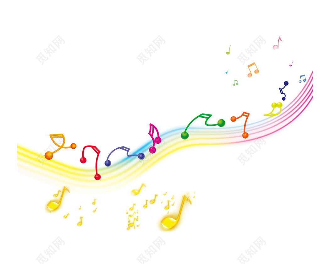 Colorful Music Notes Hd Transparent, Hand Drawn Cartoon Cute Colorful Musical Notes Music ...