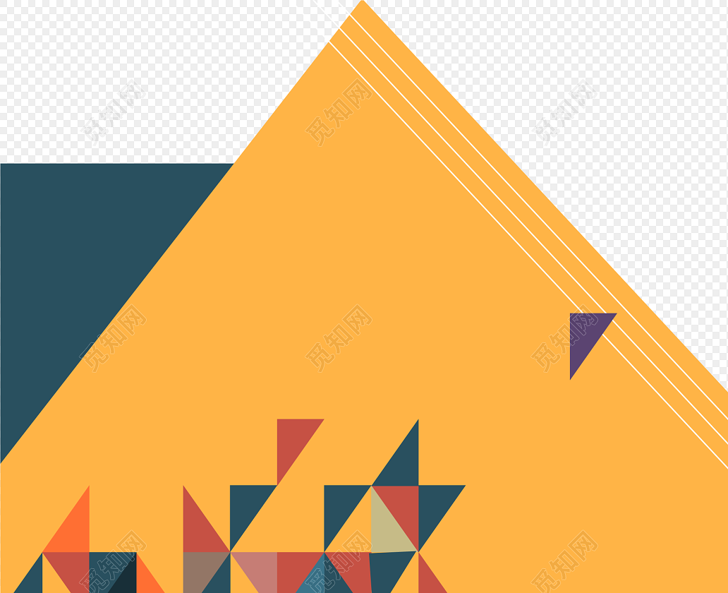三角形ppt图表插画图片-图行天下素材网