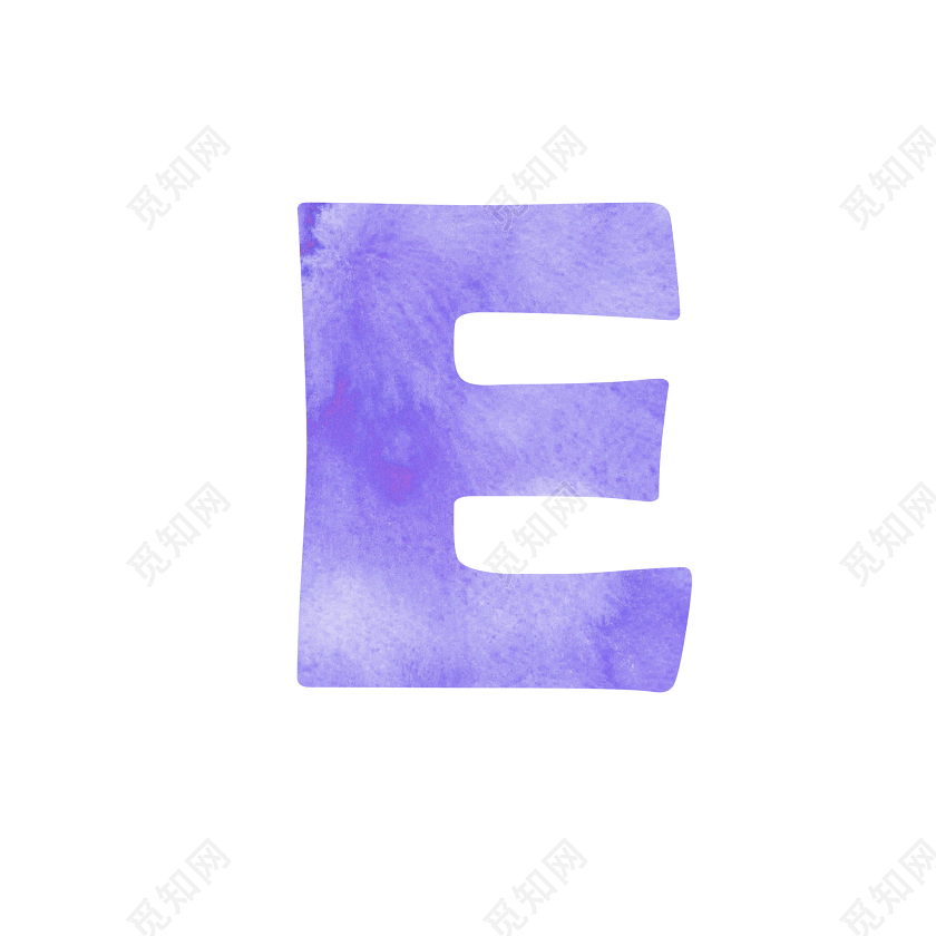紫色卡通英文字母设计素材