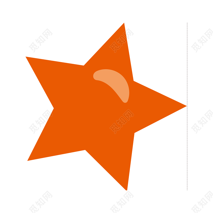 橙色星星五角星形状图形素材免费下载 觅知网