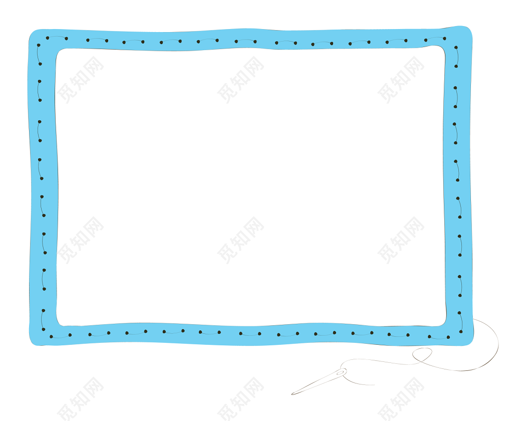 蓝色古典相框边框png下载图片_纹理边框_设计元素-图行天下素材网