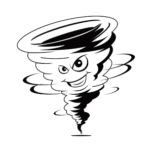 卡通自然灾害台风素材