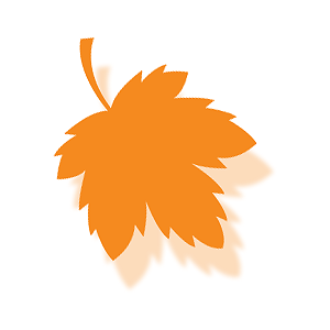 橙色叶子简笔画植物素材