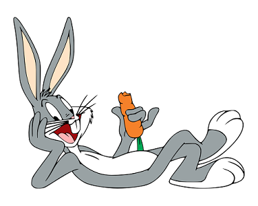 手绘卡通兔子啃萝卜素材