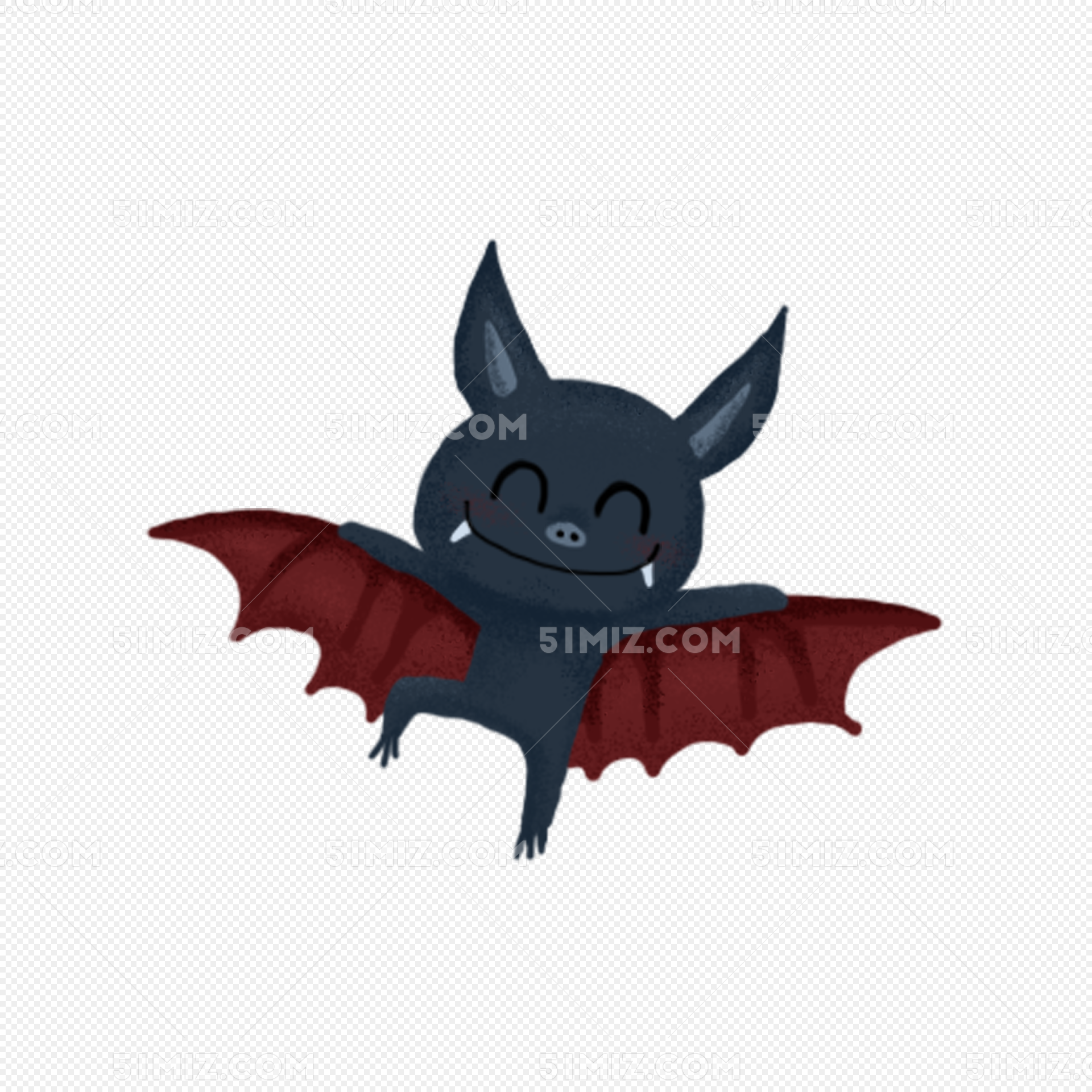 卡通黑色蝙蝠蝙蝠图片免抠png透明素材图片-图行天下素材网