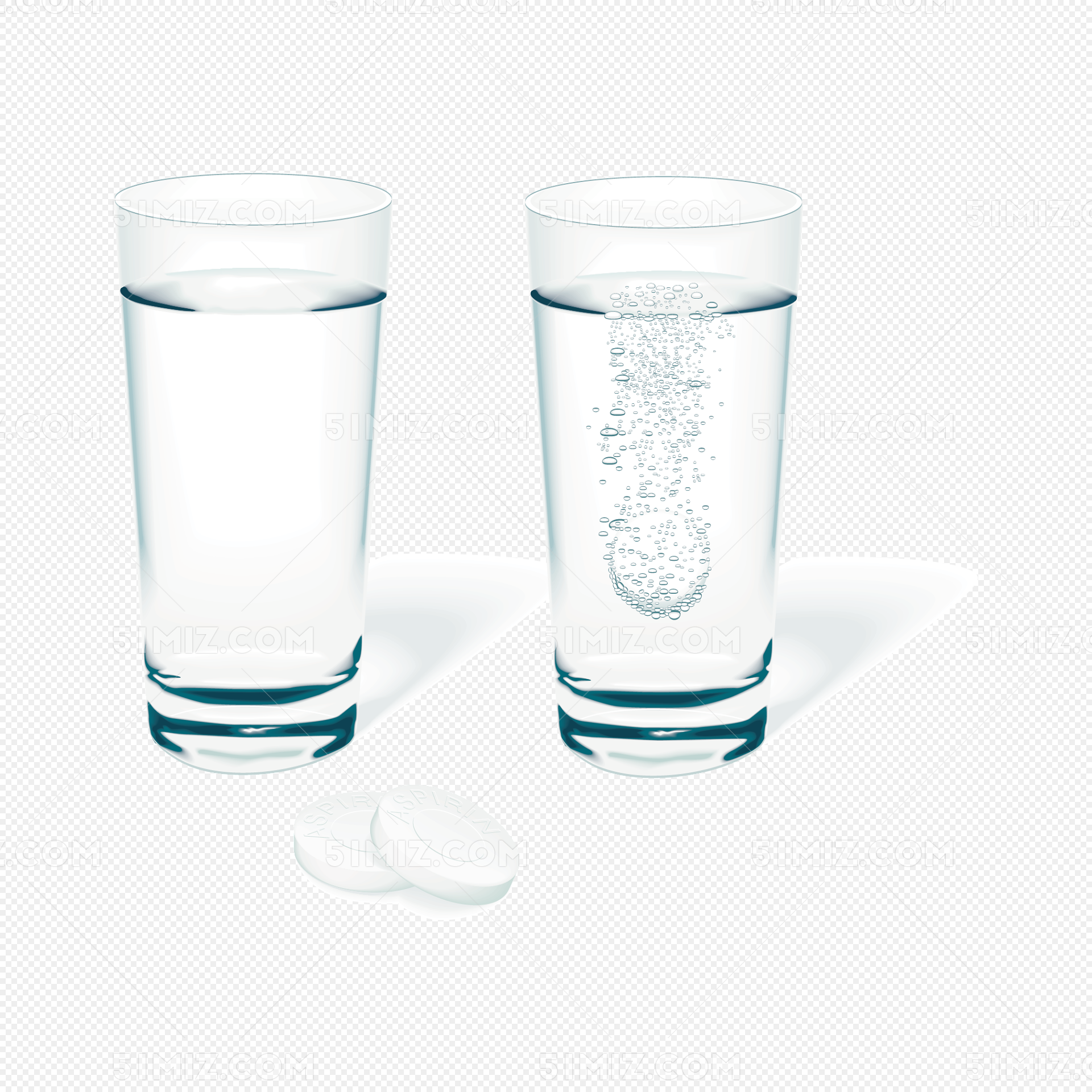 手绘水杯素材 - 水 - 易图网