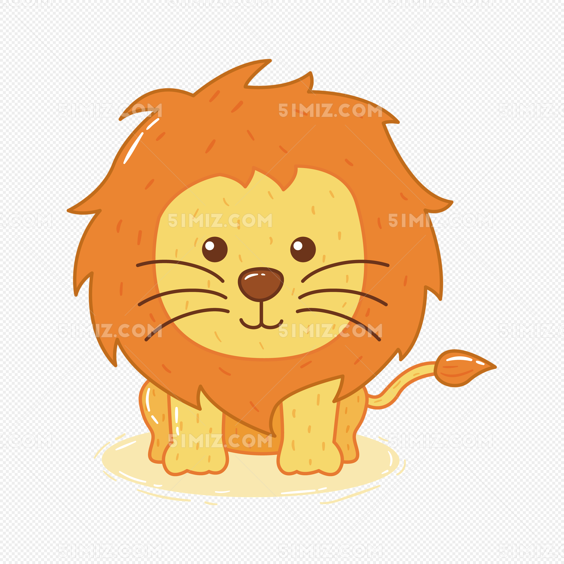 獅子 獅子可愛 可愛 可愛獅子, 可愛獅子, 卡通獅子, Q版獅子向量圖檔素材免費下載，PNG，EPS和AI素材下載 - Pngtree