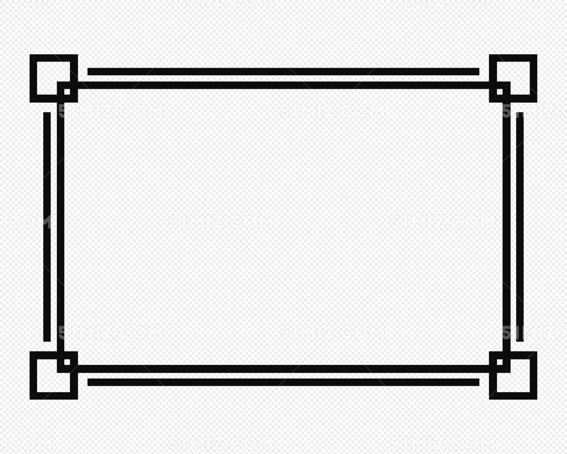 黑白简洁边框1图片素材-编号06279924-图行天下