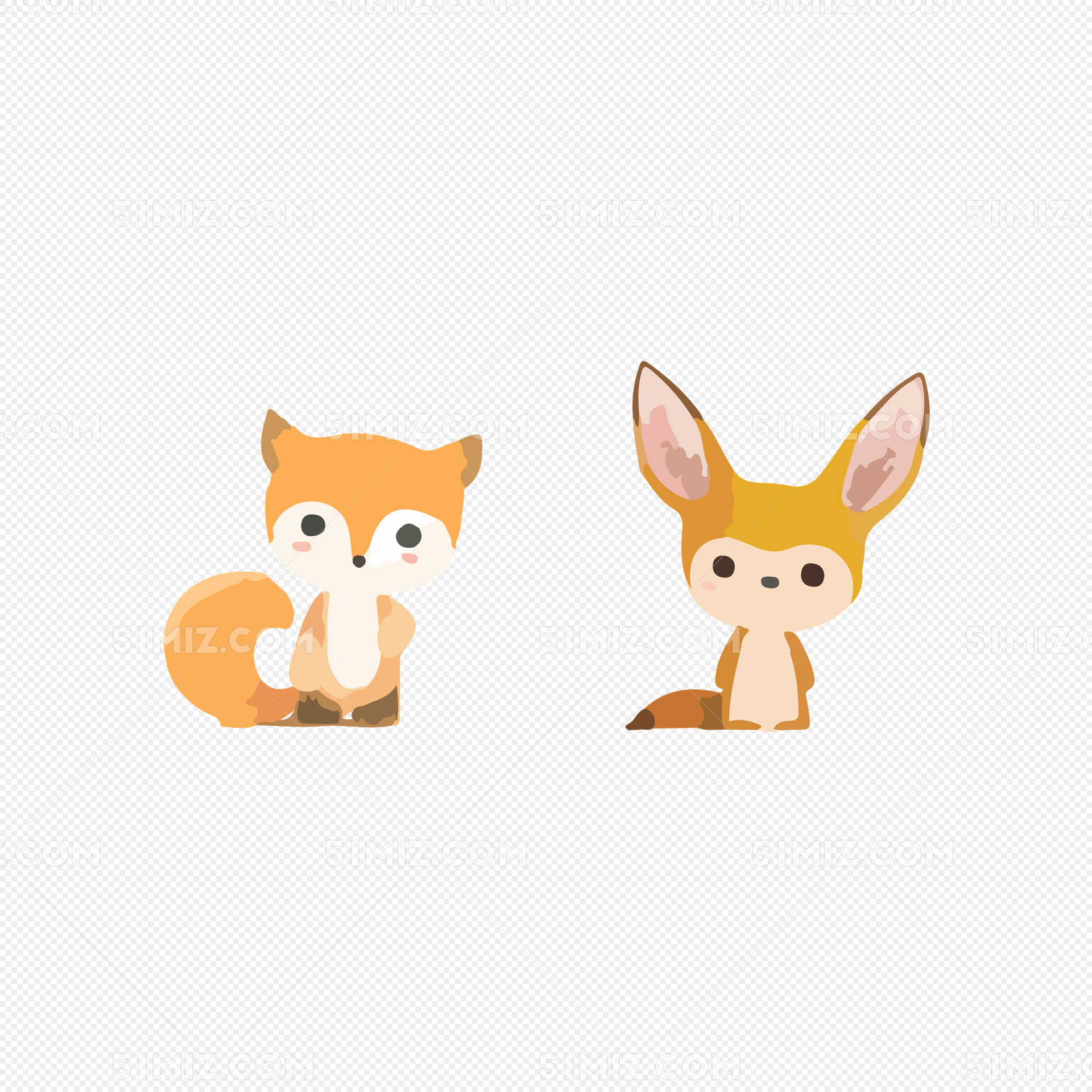 可愛卡通小狐狸PNG圖案素材免費下載 - 尺寸1044 × 1090px - 圖形ID400201152 - Lovepik