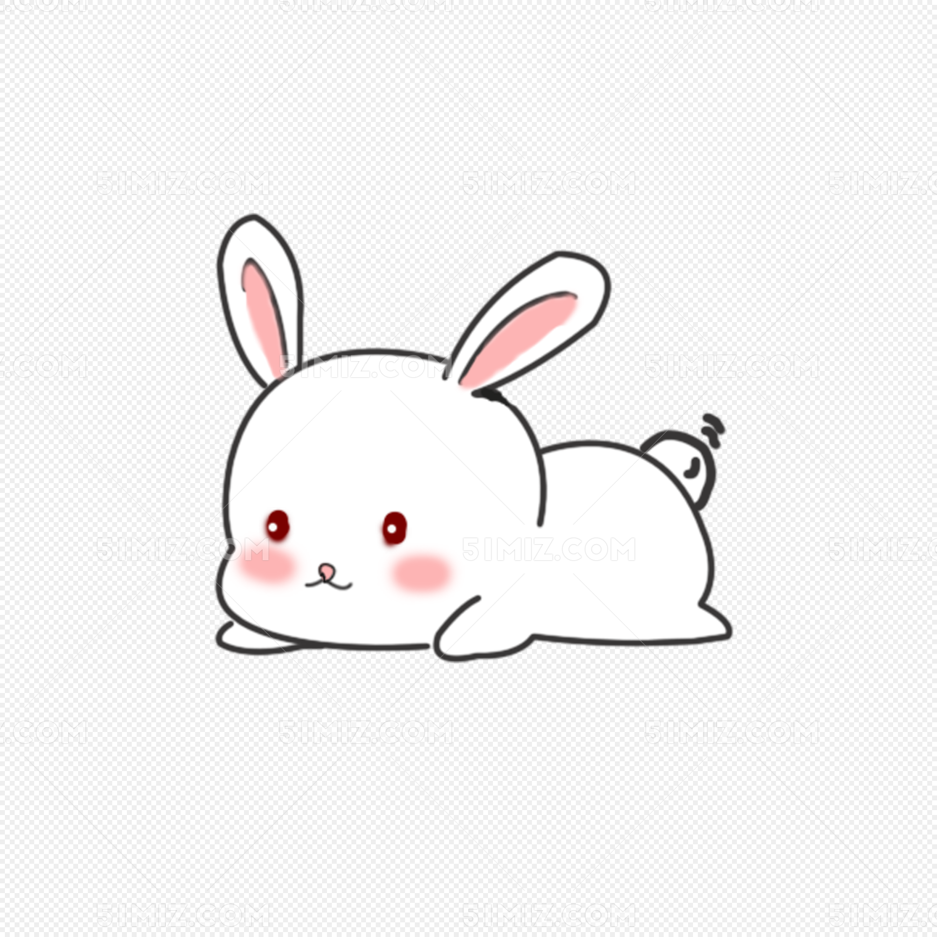 卡通动物兔子_可爱卡通_动漫卡通_图行天下图库