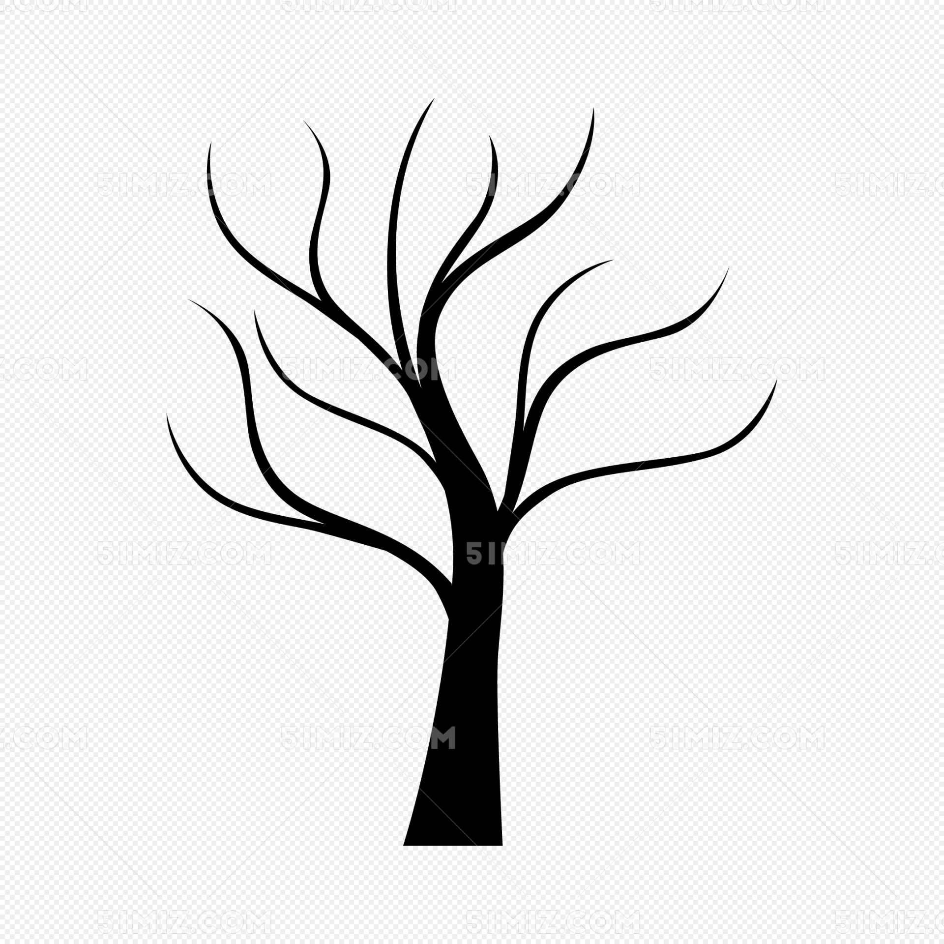 怎么画一棵树简单,一棵树简笔画_文秘苑图库