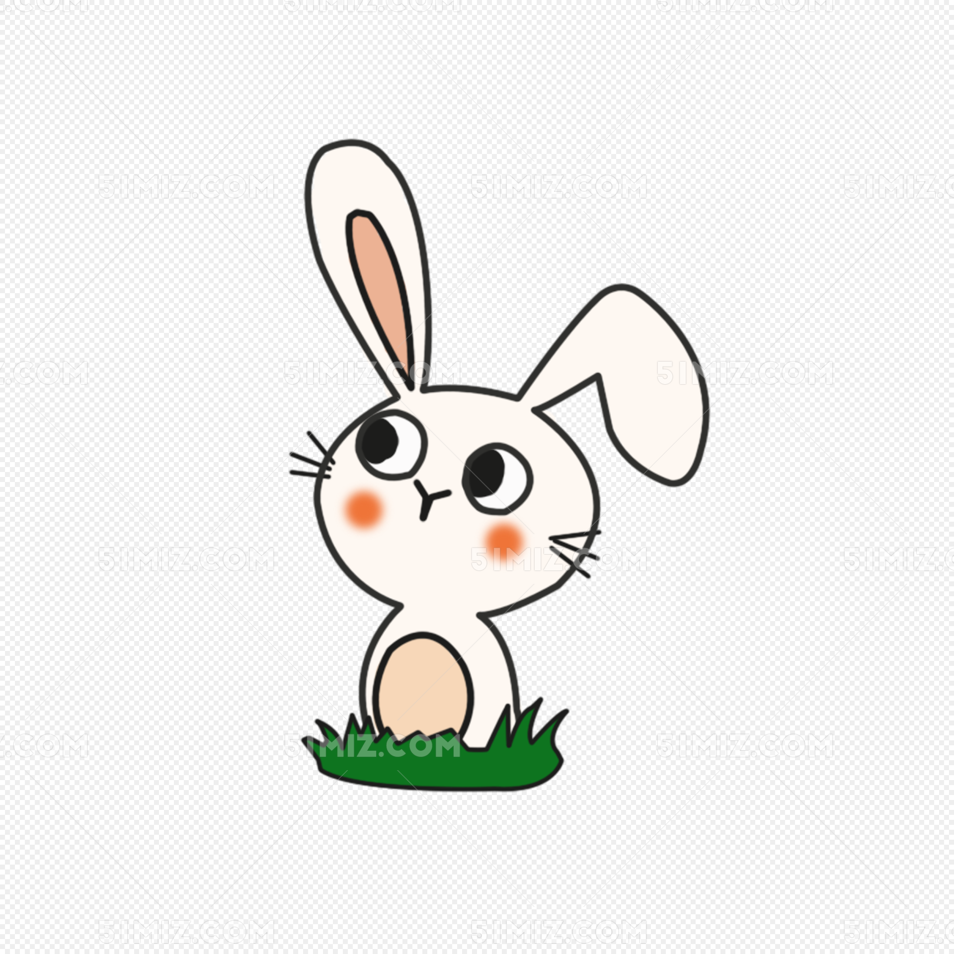 卡通动物兔子_可爱卡通_动漫卡通_图行天下图库