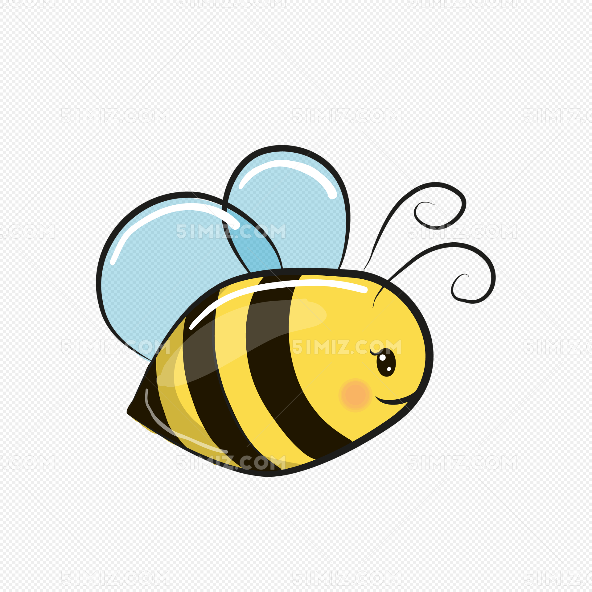 卡通蜜蜂矢量素材免费下载 - 觅知网