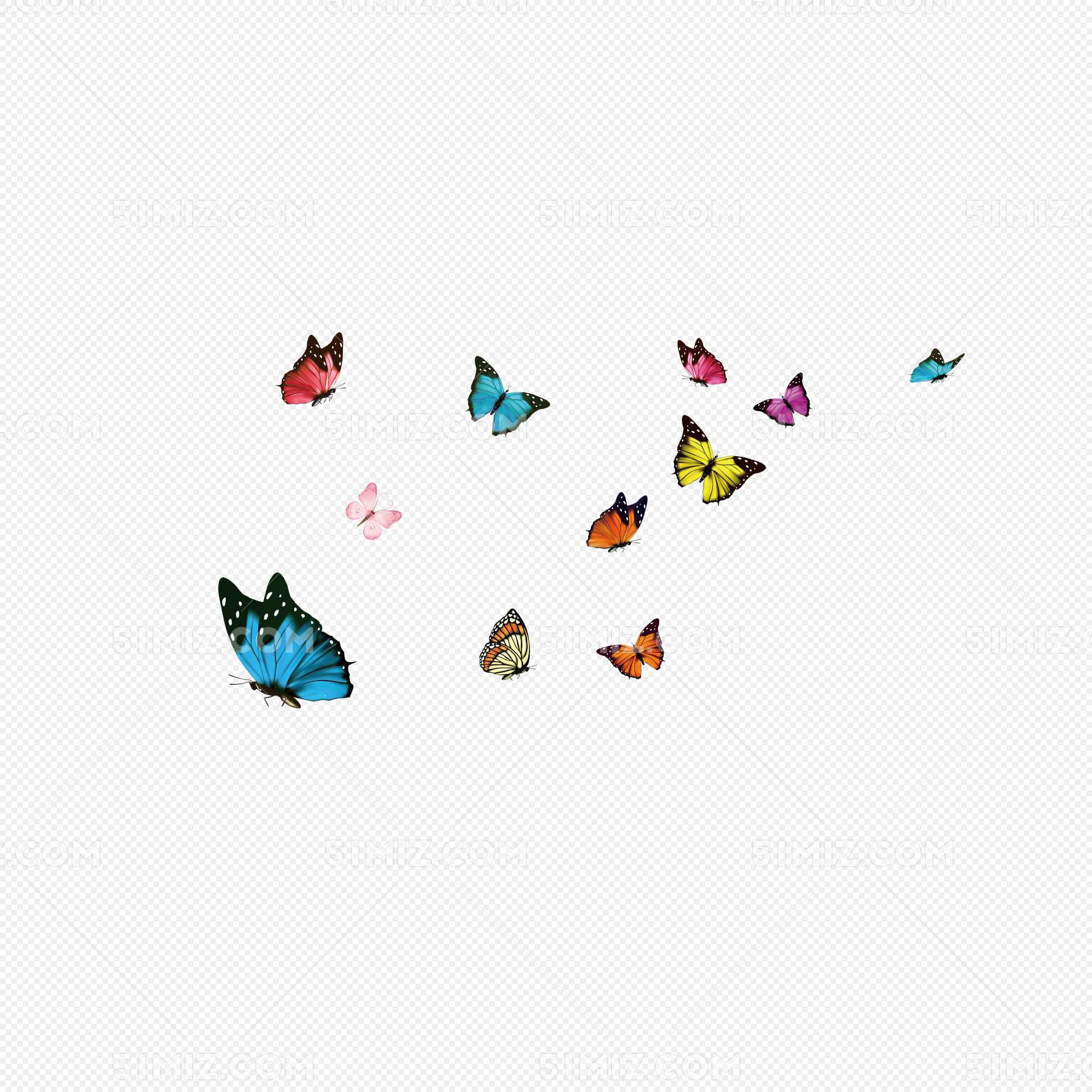 【卡通蝴蝶】素材推薦：29款可愛的卡通蝴蝶圖下載 - 天天瘋後製