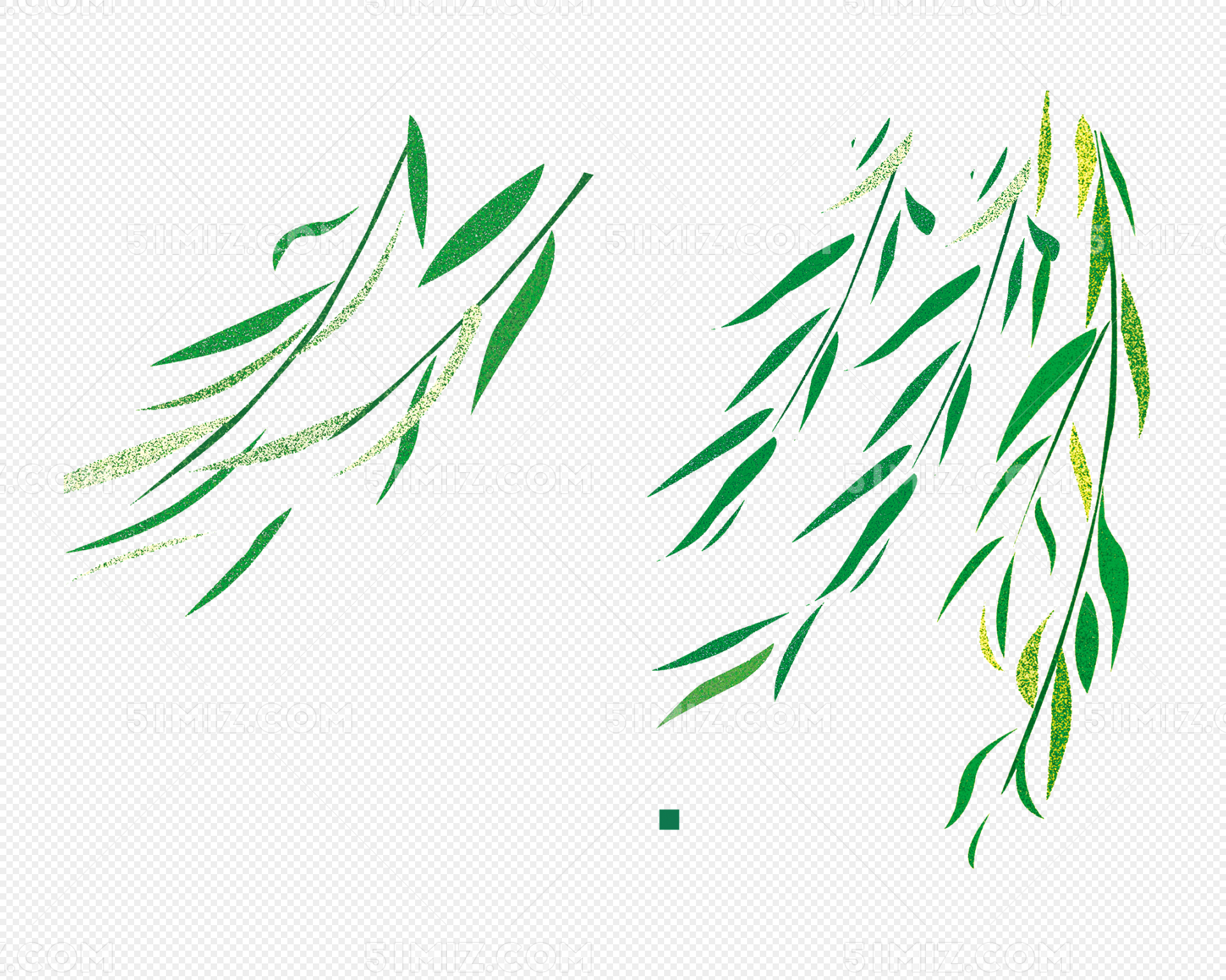 手绘春季柳枝插画图片-图行天下素材网