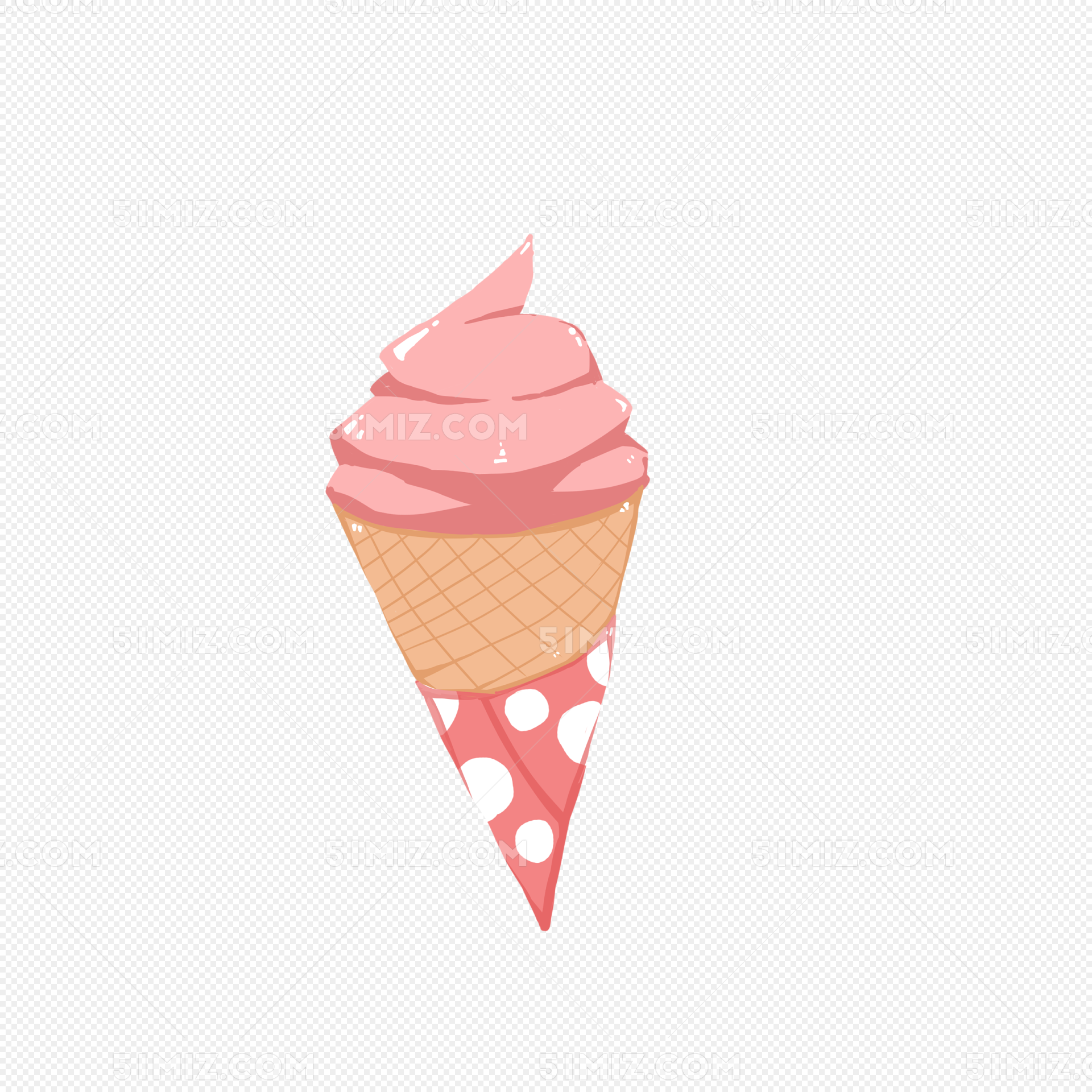 手绘冰淇淋免抠png透明图层素材图片_装饰图案_设计元素_图行天下图库