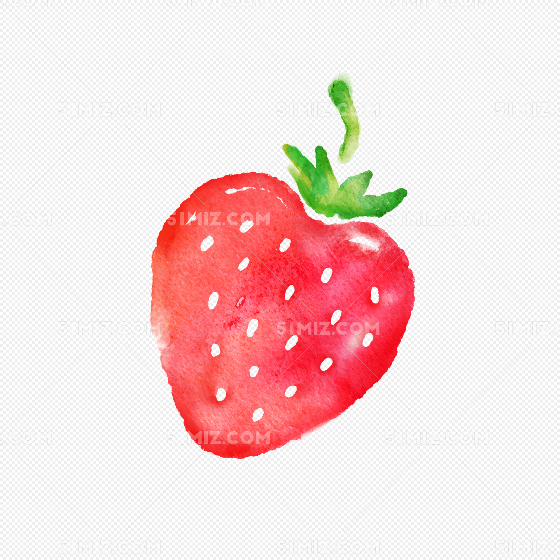 卡通手绘-草莓高清素材-好图网