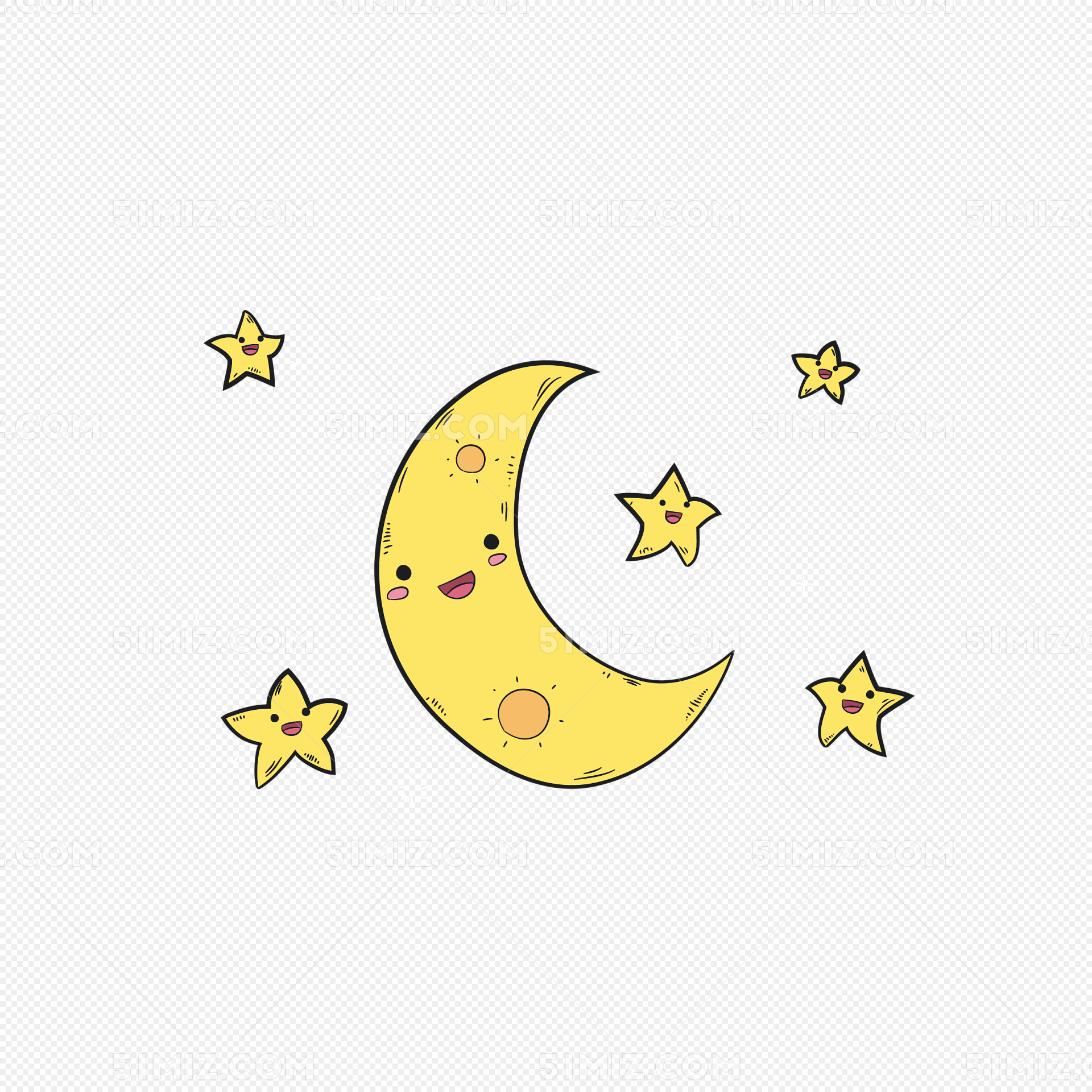 星星月亮设计图__其他_动漫动画_设计图库_昵图网nipic.com