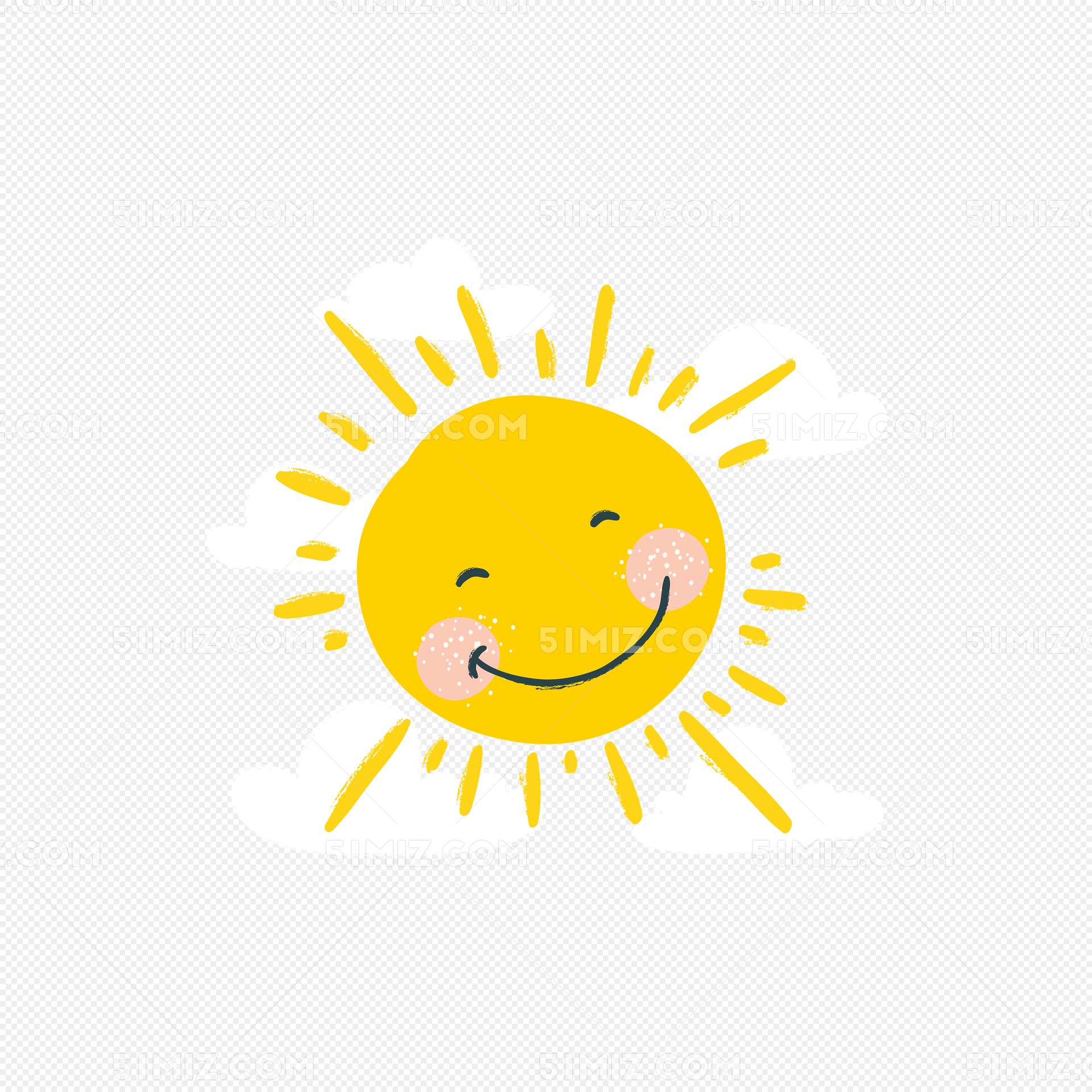 嘟嘴微笑表情卡通可愛太陽, 可愛, 笑臉太陽, 可愛風格向量圖案素材免費下載，PNG，EPS和AI素材下載 - Pngtree