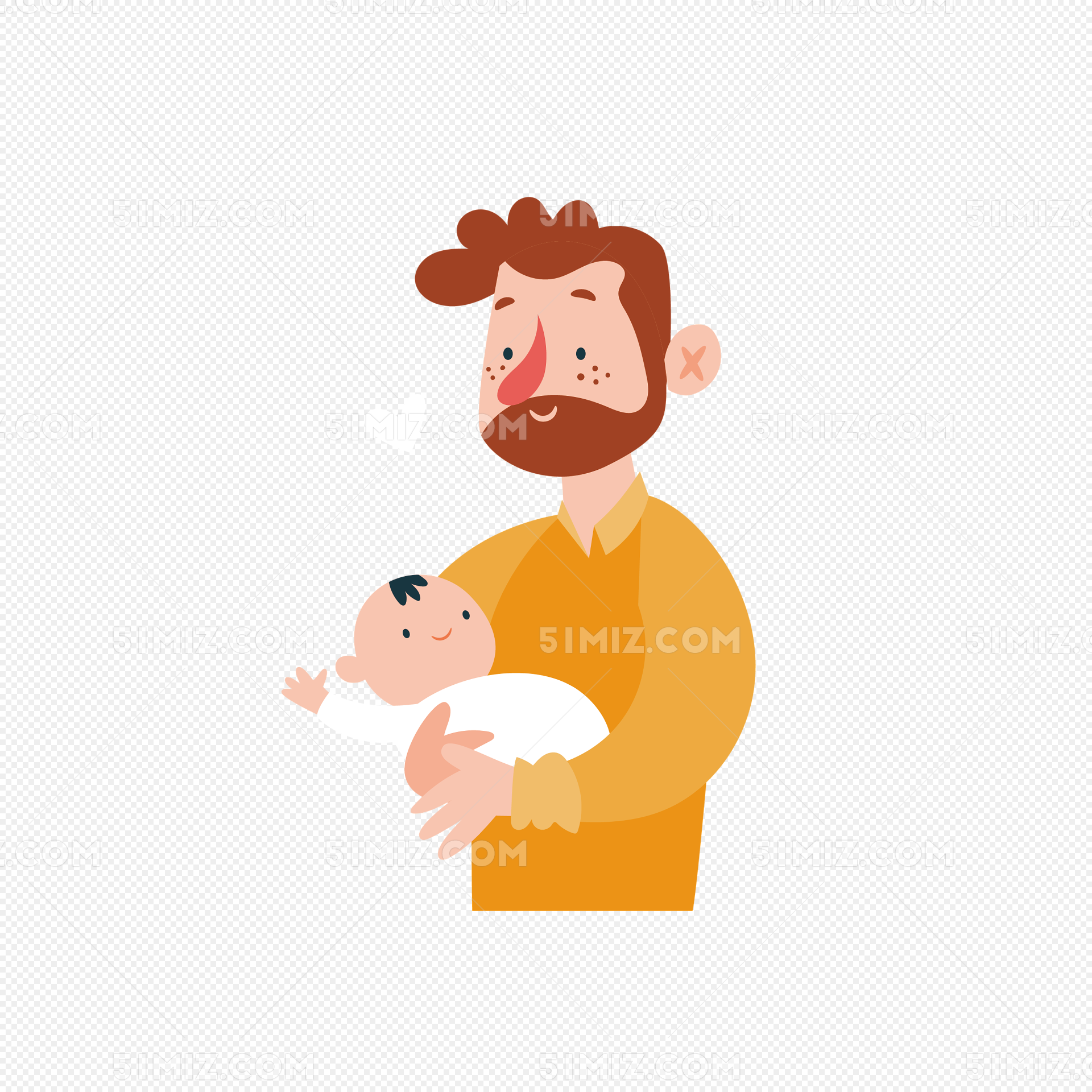 亲子 爸爸和宝宝|插画|插画习作|懒小姐哈哈哈 - 原创作品 - 站酷 (ZCOOL)