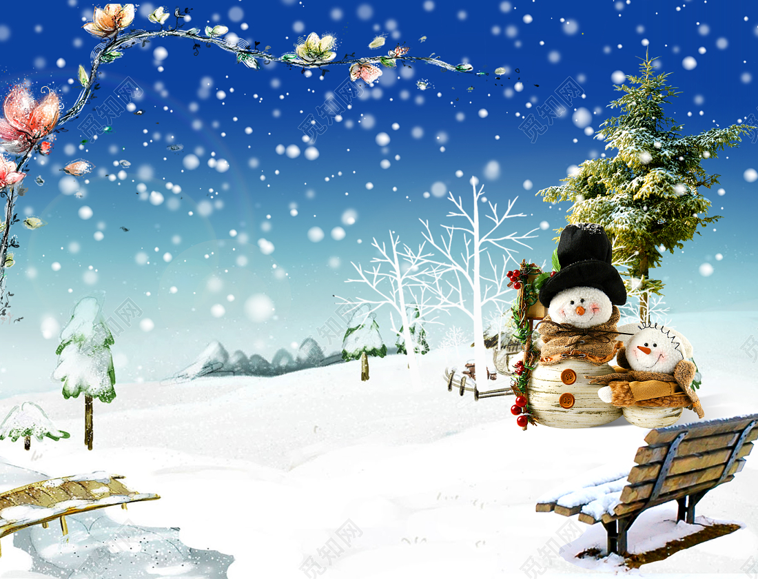 高清晰冬季圣诞小雪屋美景壁纸-欧莱凯设计网