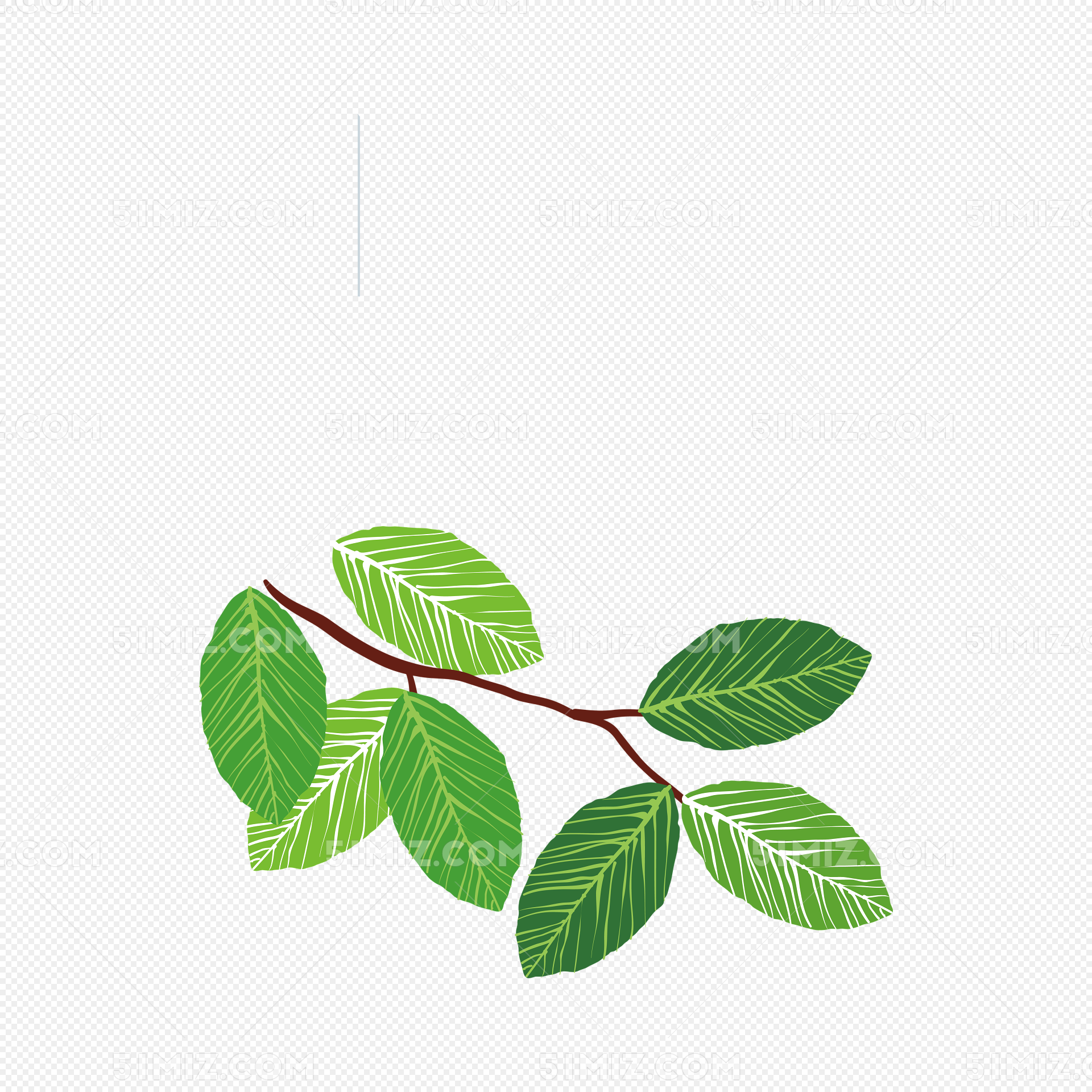 卡通装饰绿色植物叶子元素设计图__其他_动漫动画_设计图库_昵图网nipic.com