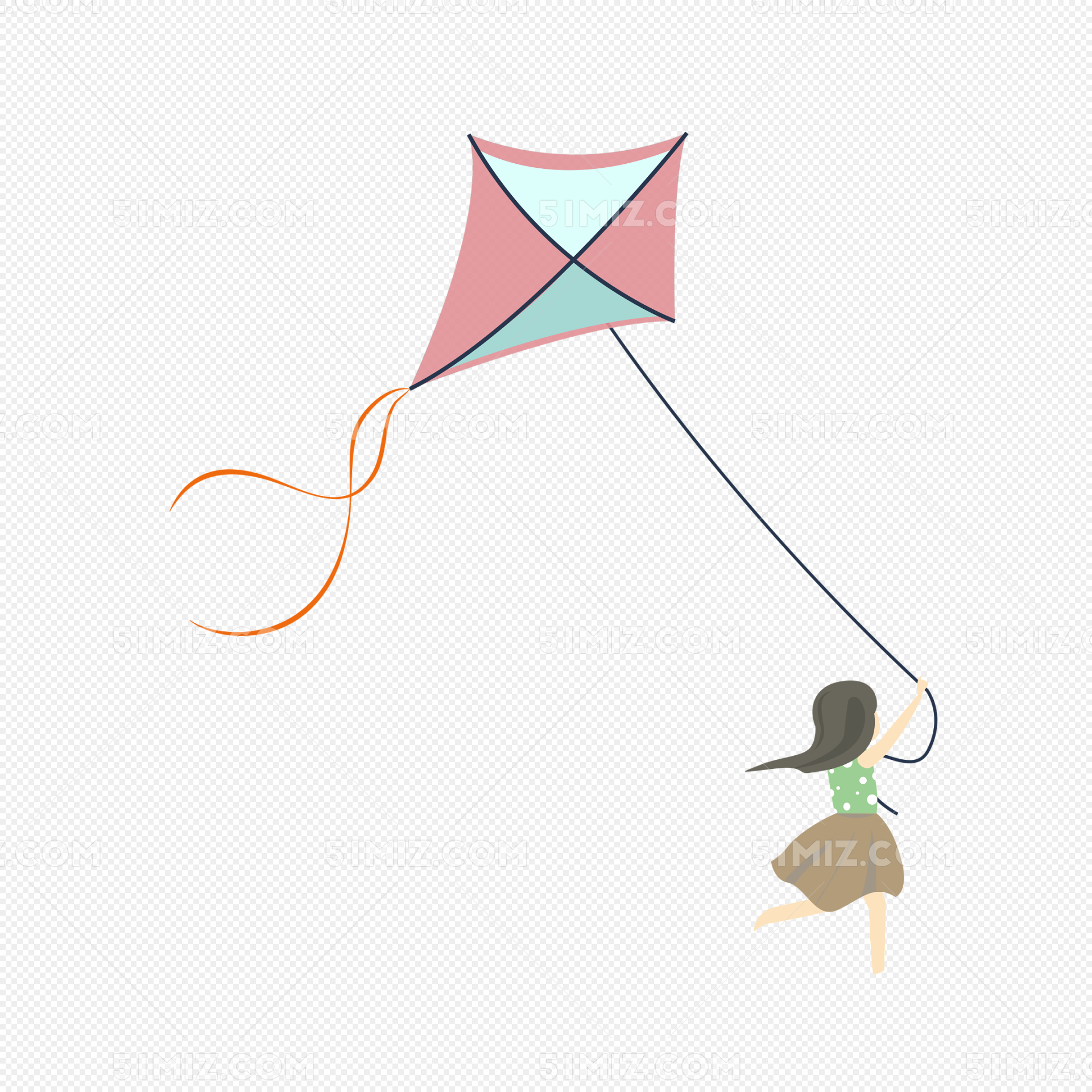 放风筝儿童画 - 堆糖，美图壁纸兴趣社区