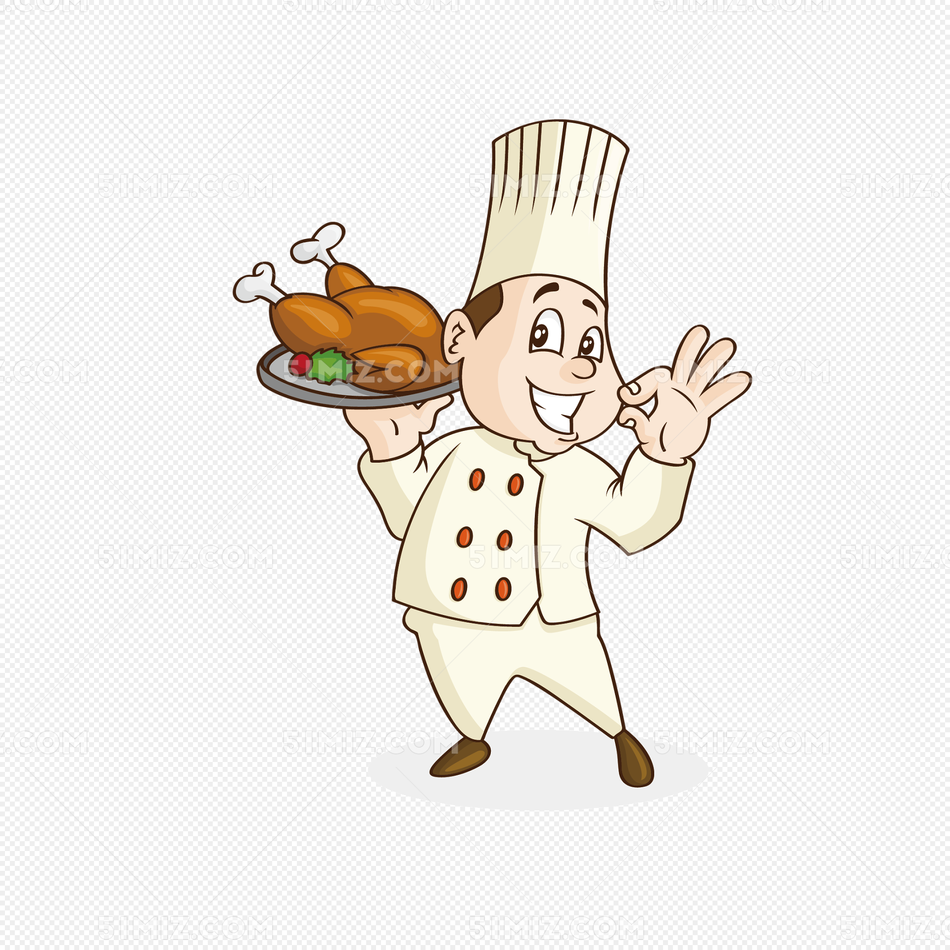 鸡厨师卡通公鸡公鸡吉祥物标志插画图片素材_ID:354058117-Veer图库