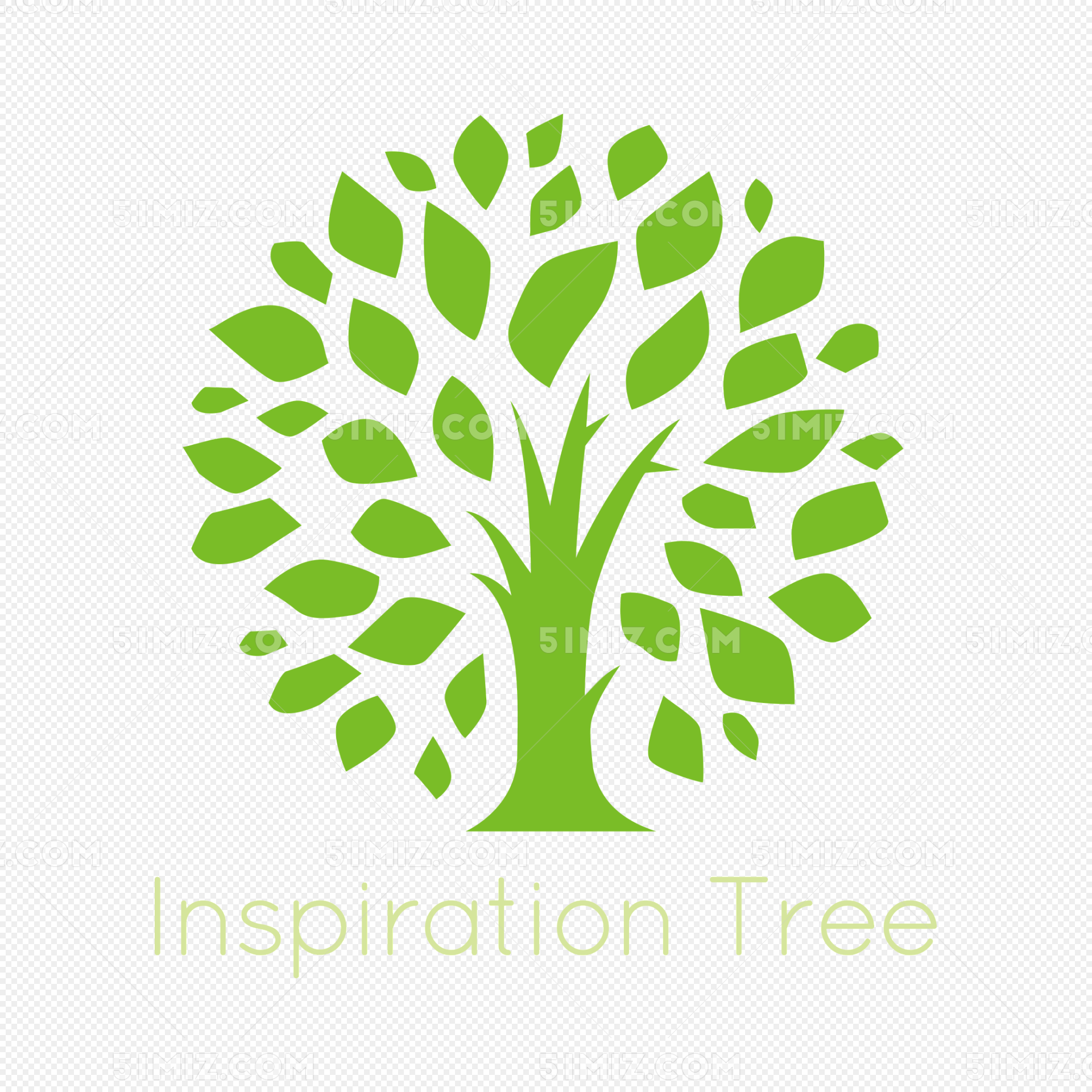 绿色树矢量logo图标素材下载_蛙客网viwik.com