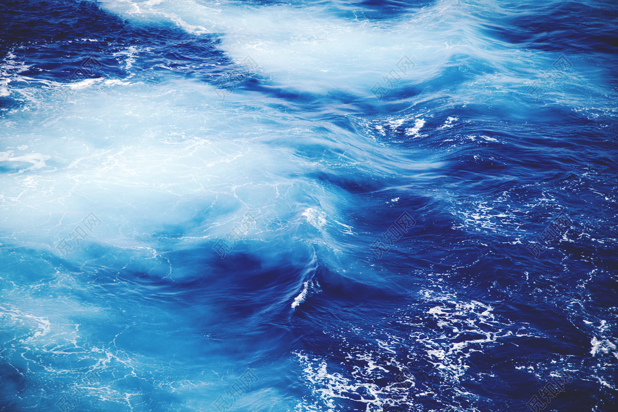 蓝色高清唯美海洋海浪浪花海水水花背景图免费下载 - 觅知网