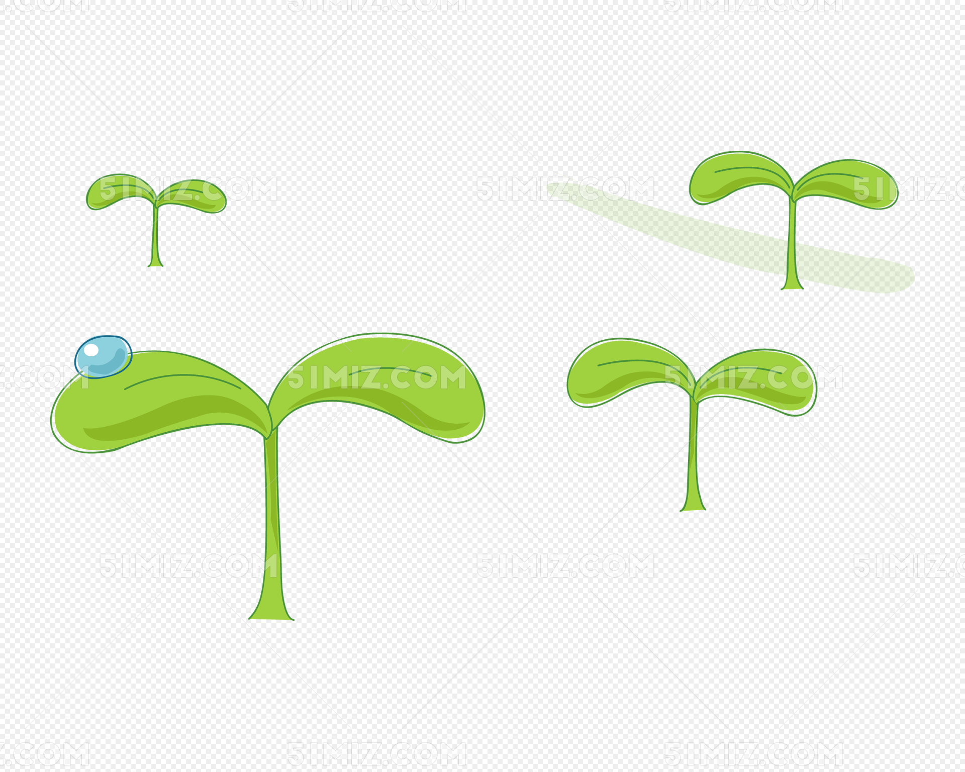 手绘矢量图绿色植物树小草设计图__卡通设计_广告设计_设计图库_昵图网nipic.com