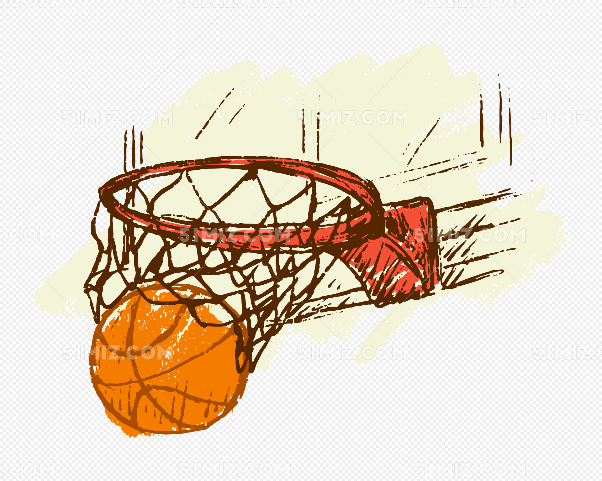 54青年节青年人运动健身打篮球卡通插画图片-千库网