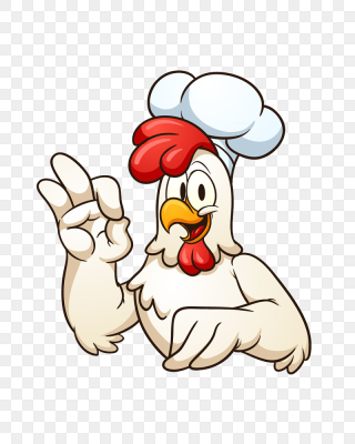 卡通鸡厨师元素