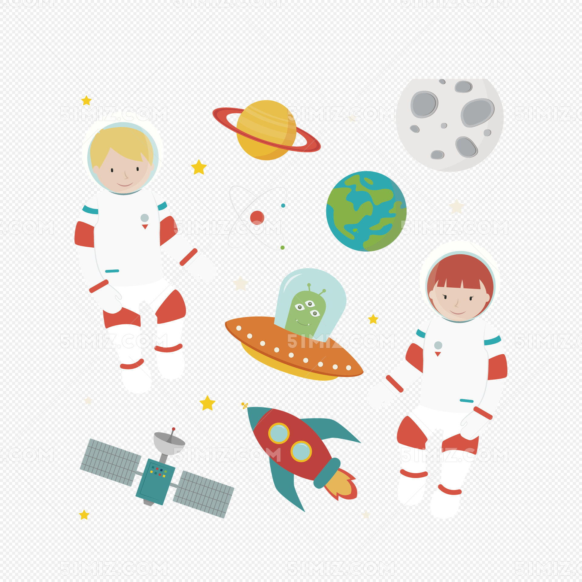 太空遨游|插画|儿童插画|摩丝卡卡 - 原创作品 - 站酷 (ZCOOL)