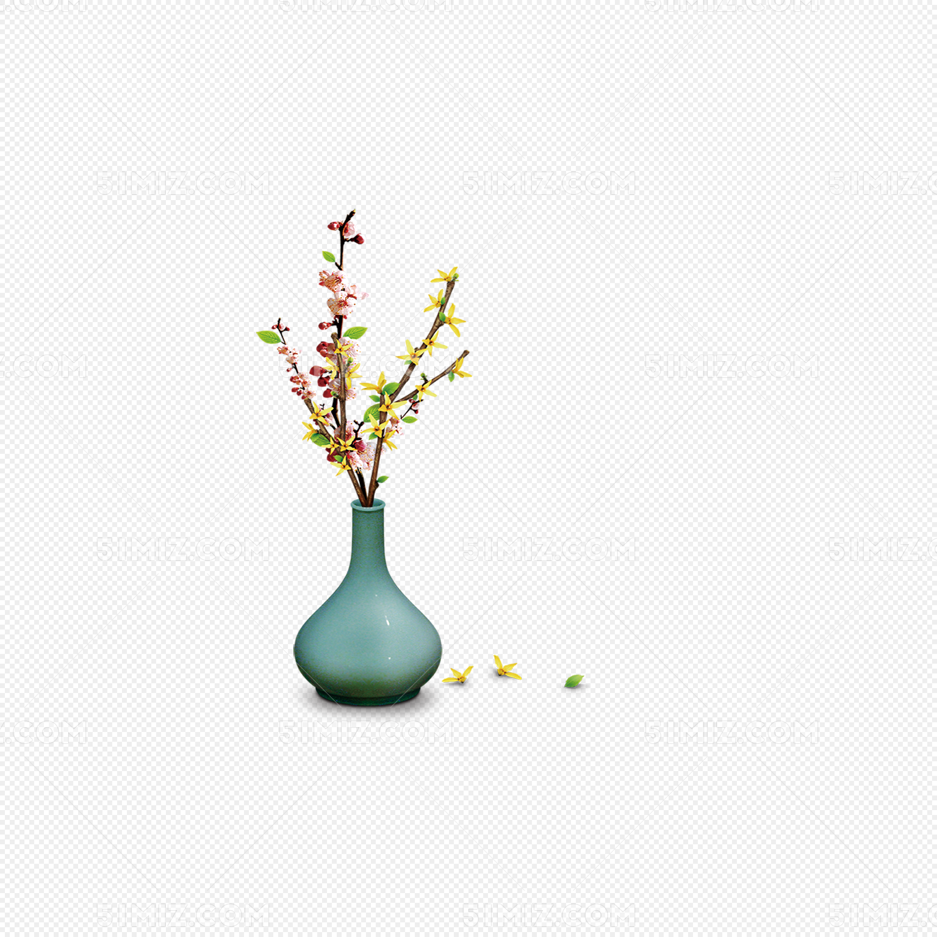 装饰品花瓶中式干花北欧花艺图片素材免费下载 觅知网