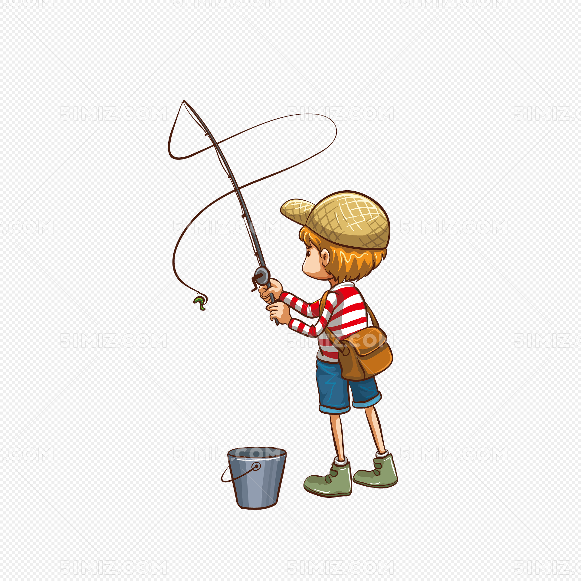 Lovely Little Girl Fishing Game Lotus, Little Girl Clipart, Solar Terms, Summer Solstice PNG ...