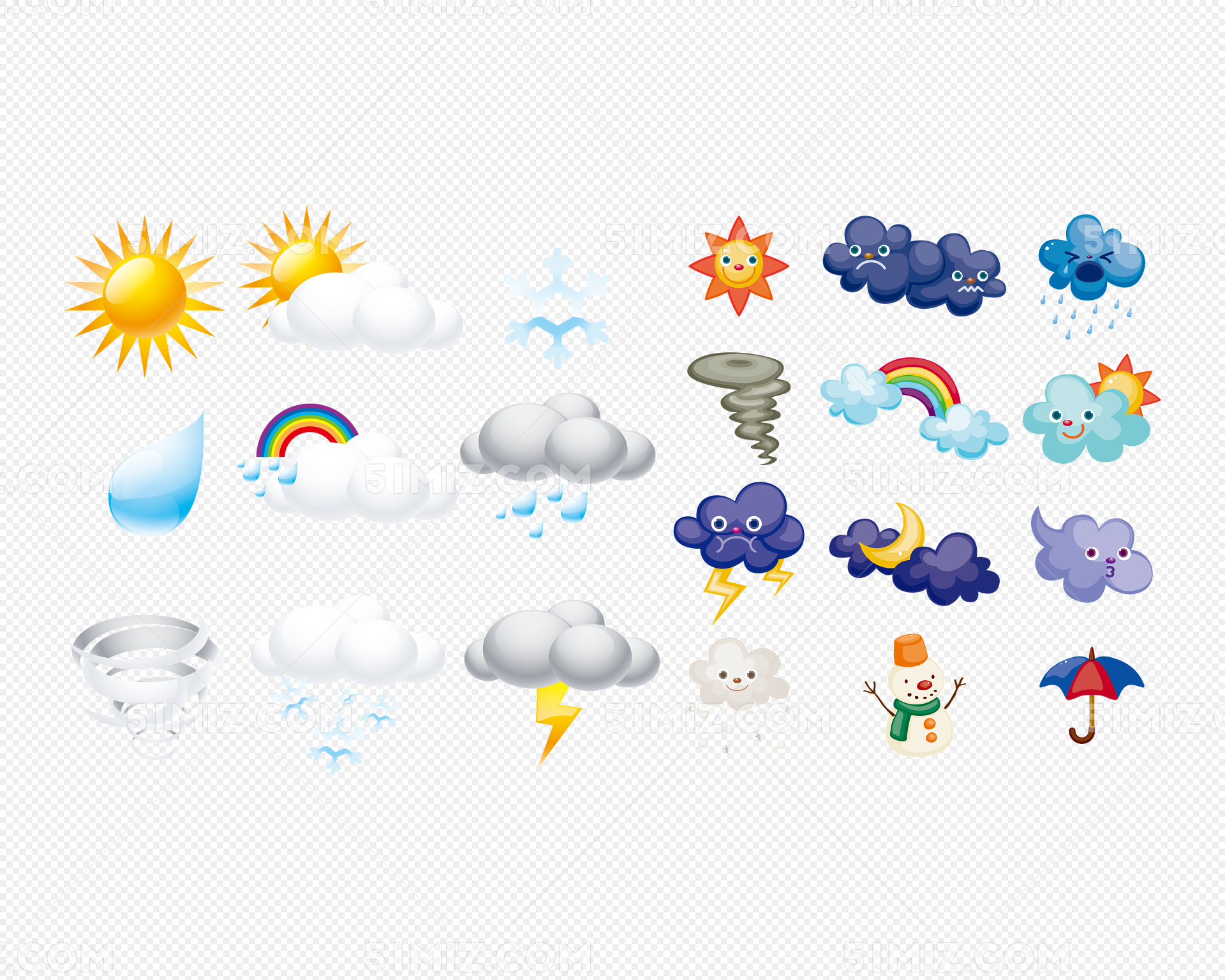天气气象图标插画图片下载-正版图片400318733-摄图网