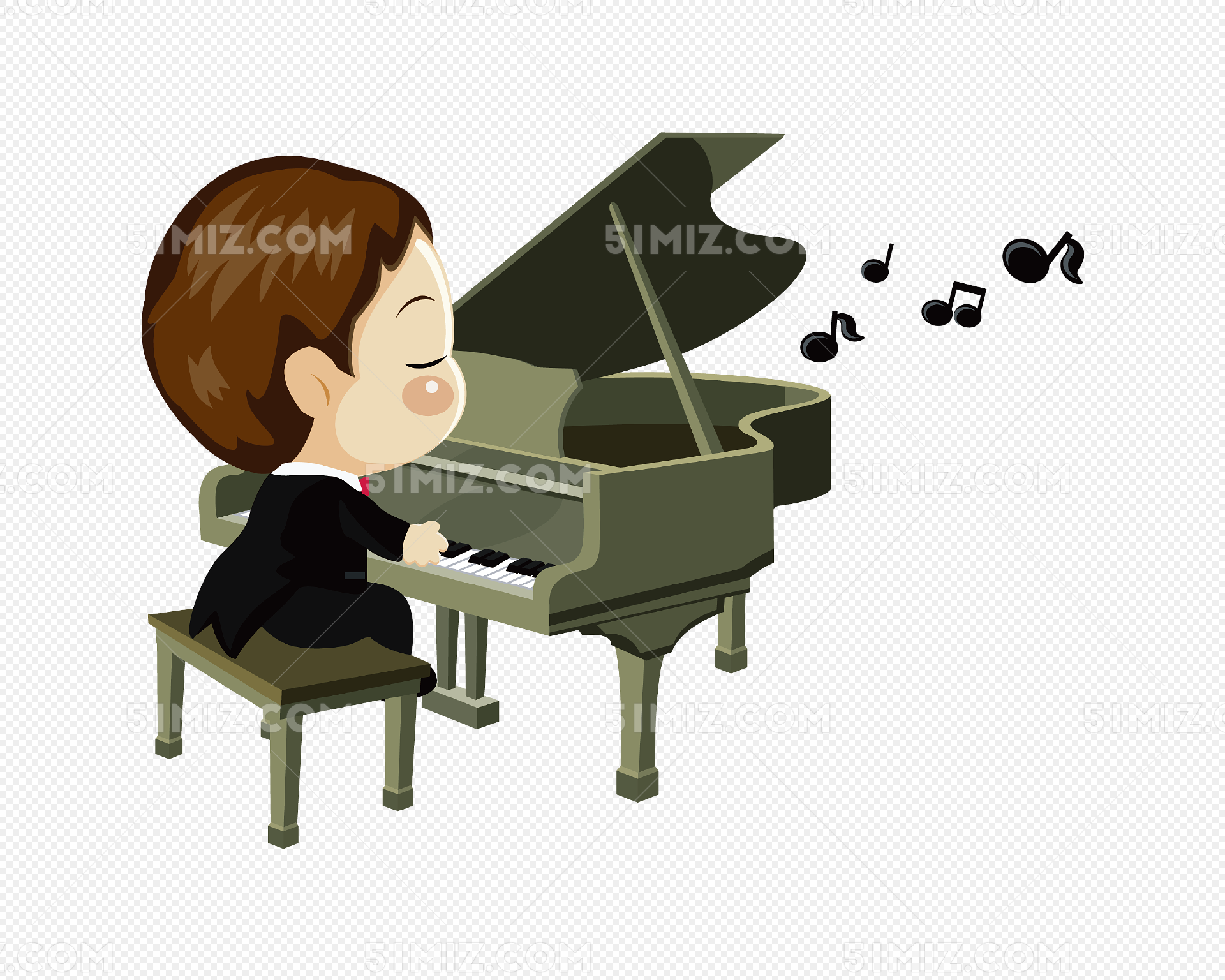 弹钢琴的人物图片大全-弹钢琴的人物高清图片下载-觅知网