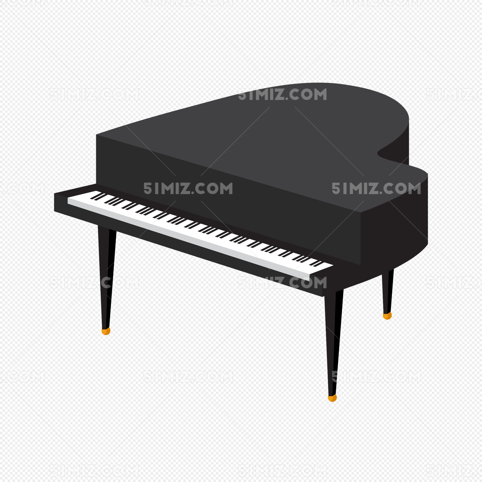 水彩音乐钢琴插画图片素材免费下载 - 觅知网