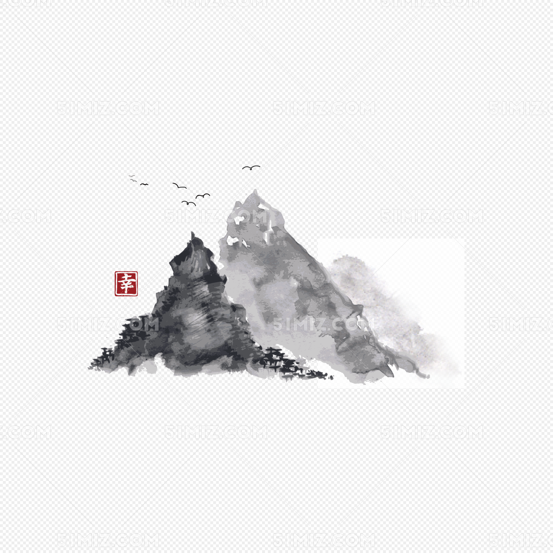 新中式山水插画|插画|创作习作|Z酒肆 - 原创作品 - 站酷 (ZCOOL)