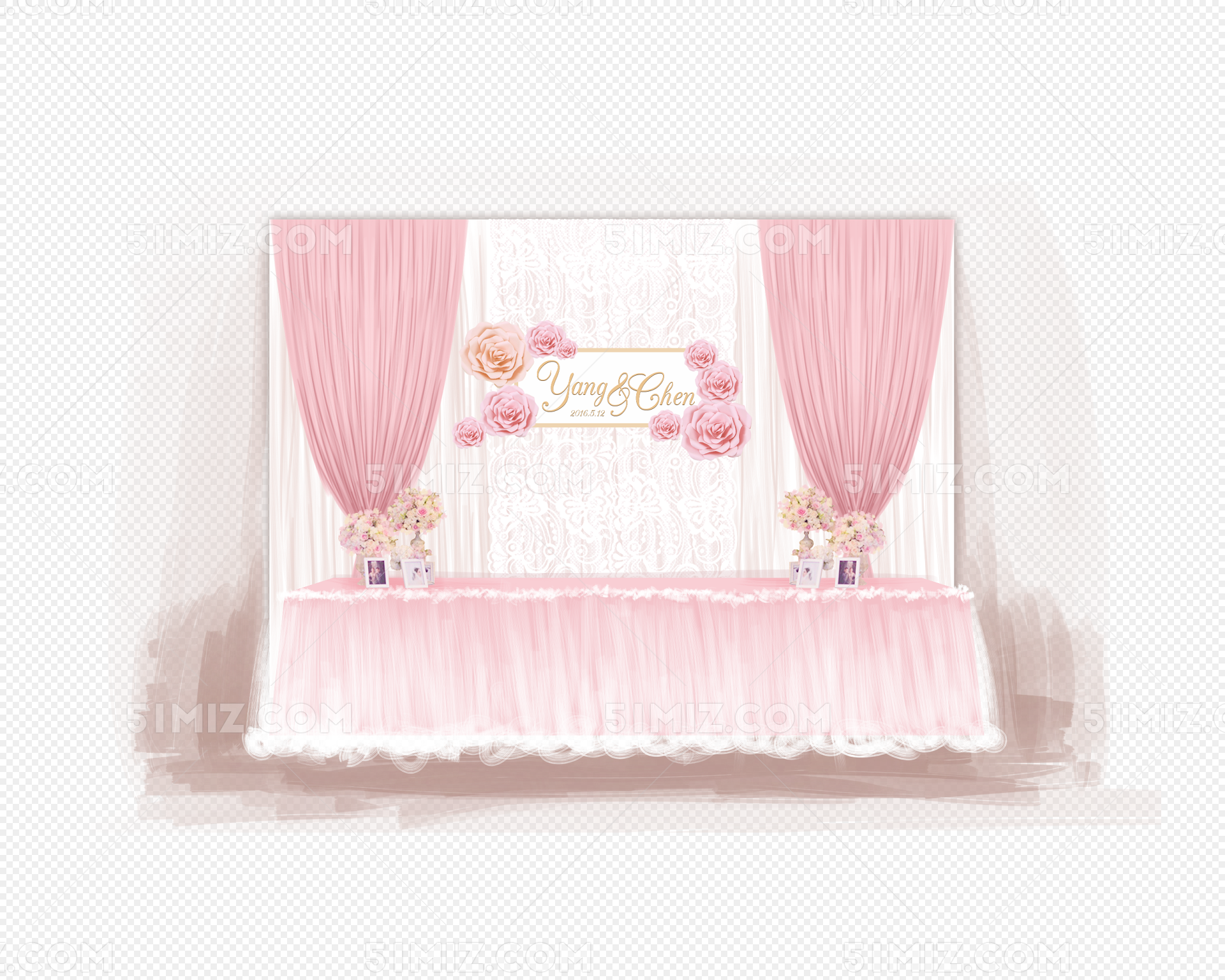 A-18粉色樱花主题婚礼效果图设计图__背景素材_PSD分层素材_设计图库_昵图网nipic.com