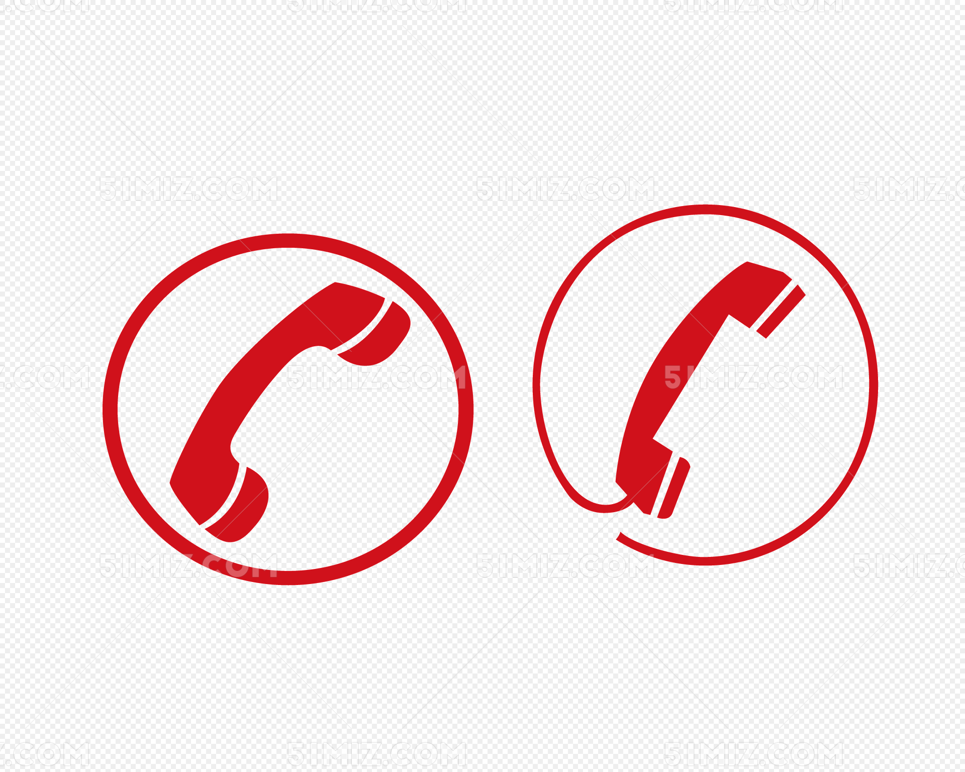 红色电话图标图片素材免费下载 - 觅知网