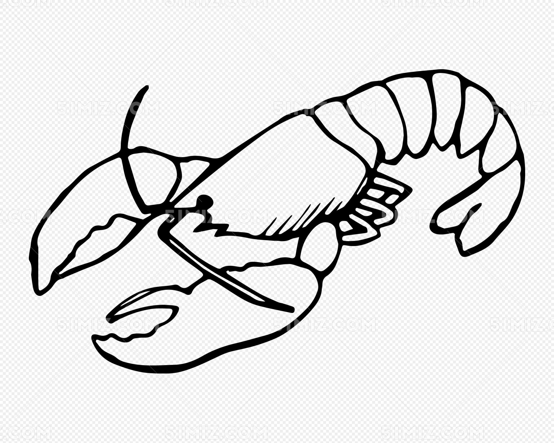 夏天夏日虾子卡通手绘免抠素材图片下载-素材编号11461324-素材天下图库
