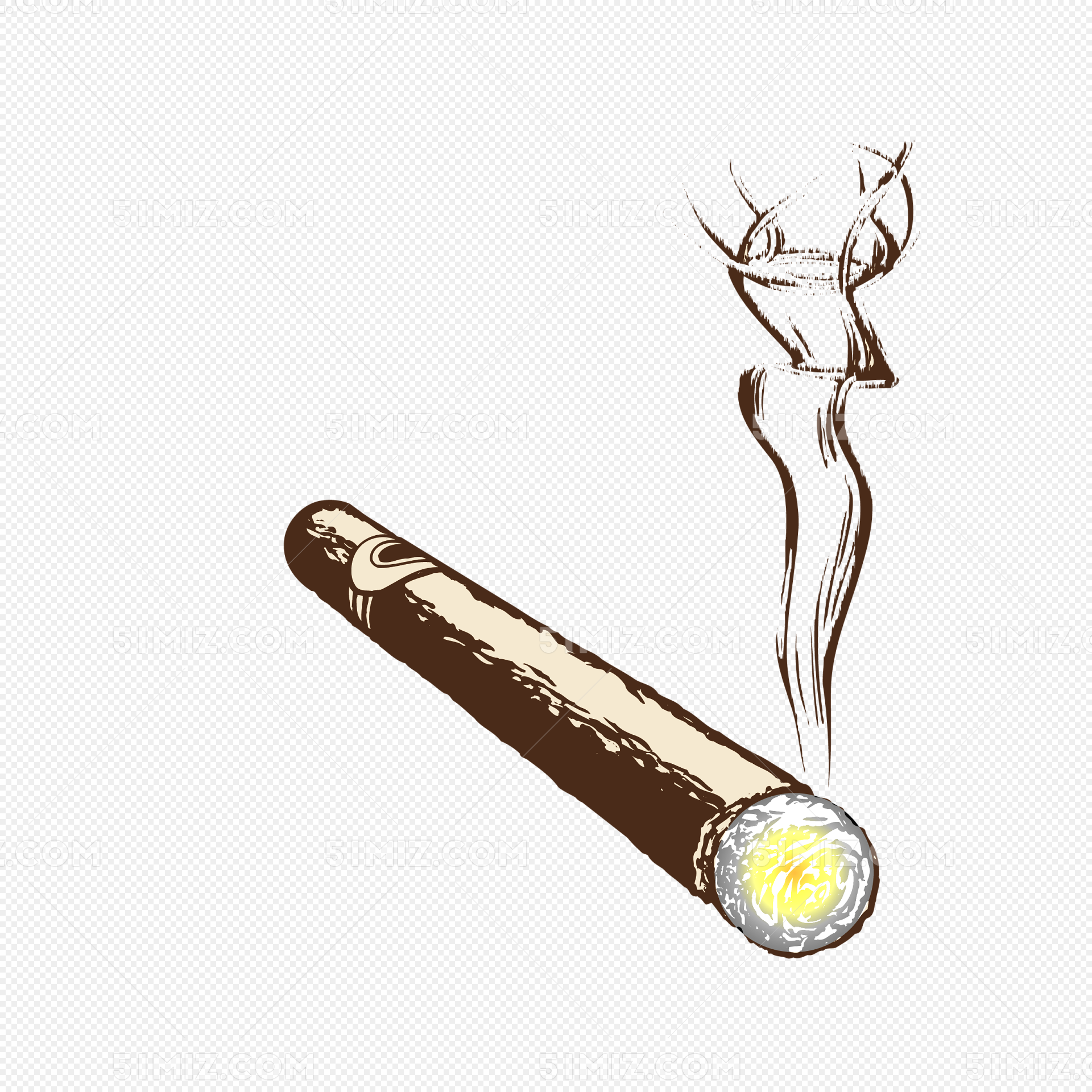 世界无烟日冒烟的香烟高清摄影大图-千库网
