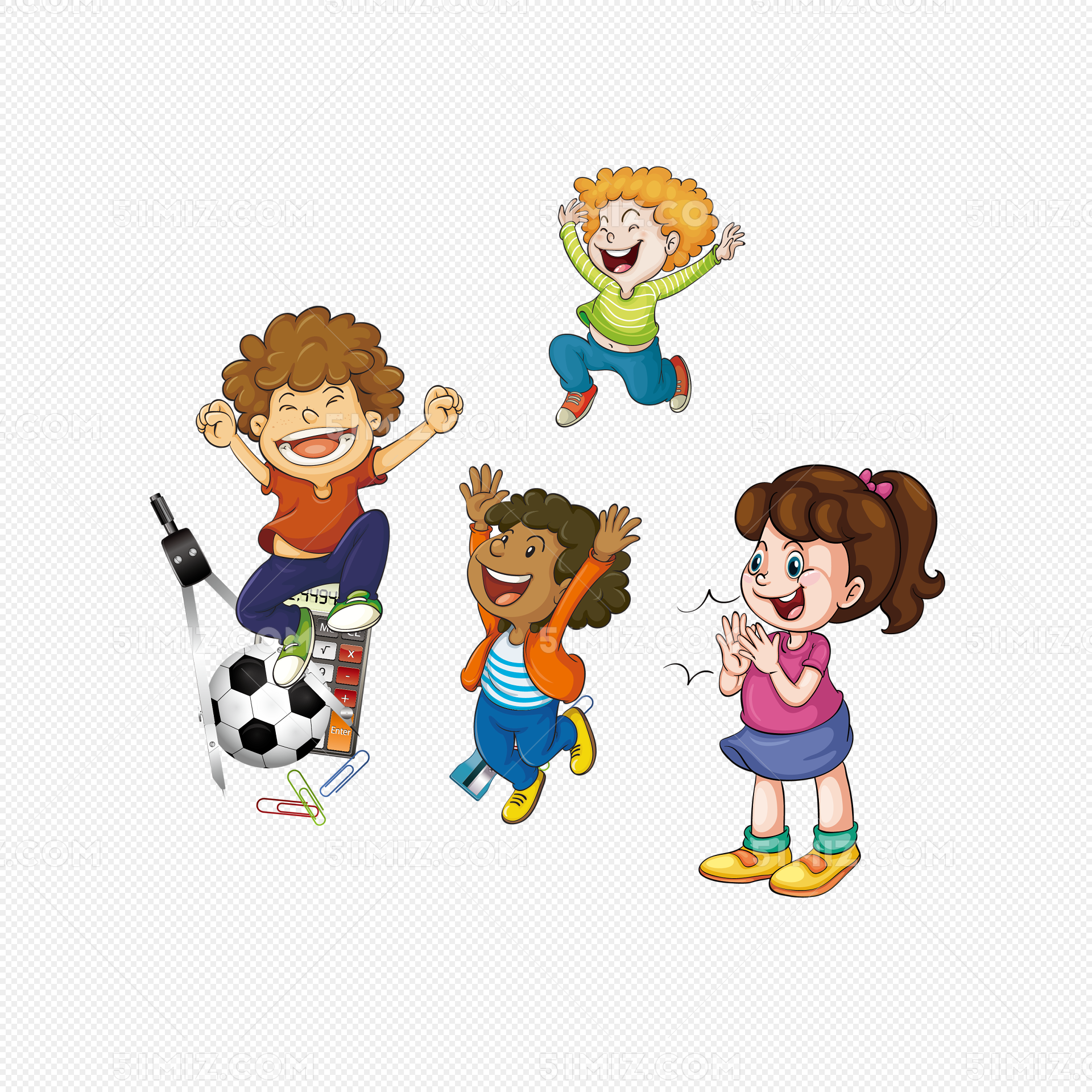 儿童在操场上玩耍活动素描卡通矢量插图。插画图片素材_ID:350726664-Veer图库